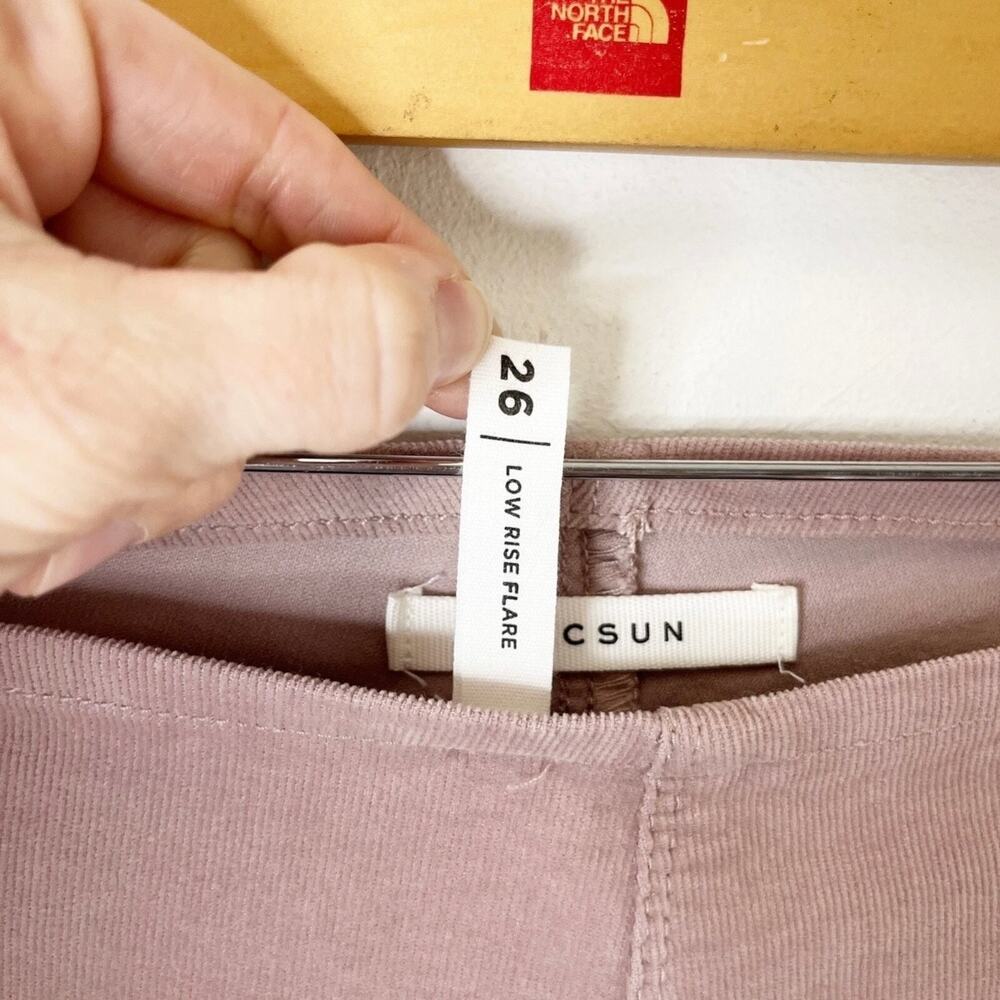 Pacsun Women's Corduroy Pants Size 26 Mauve Pink Flare Leg Low Rise Retro Y2K - Picture 8 of 10